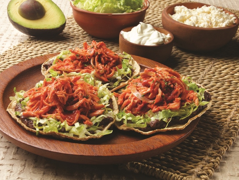 Receta de Tostadas de Tinga
