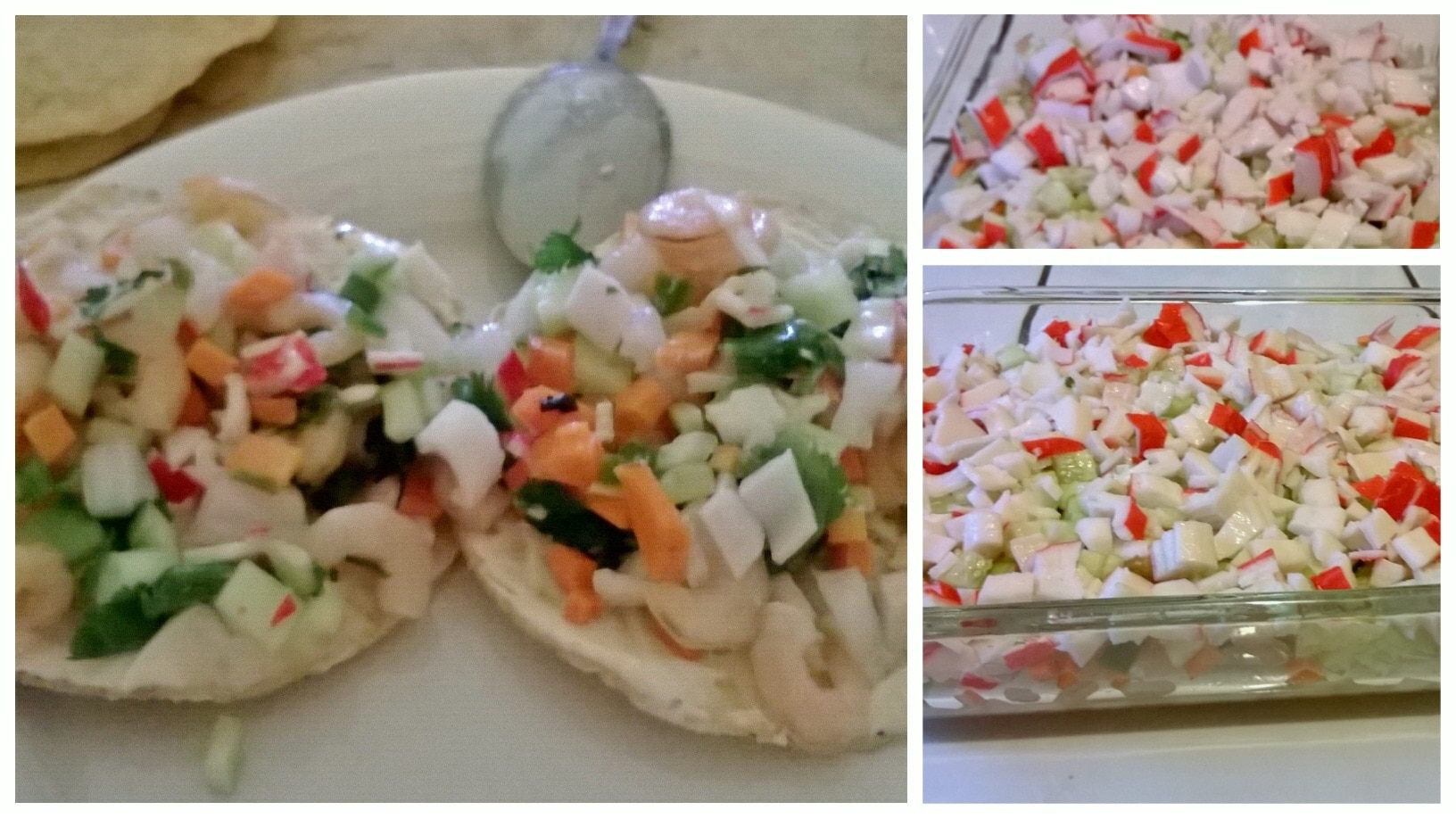 Receta de Tostadas de Surimi con Camarón