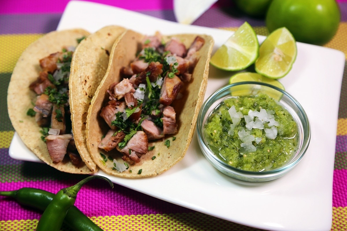 receta de tacos de carnitas de cerdo