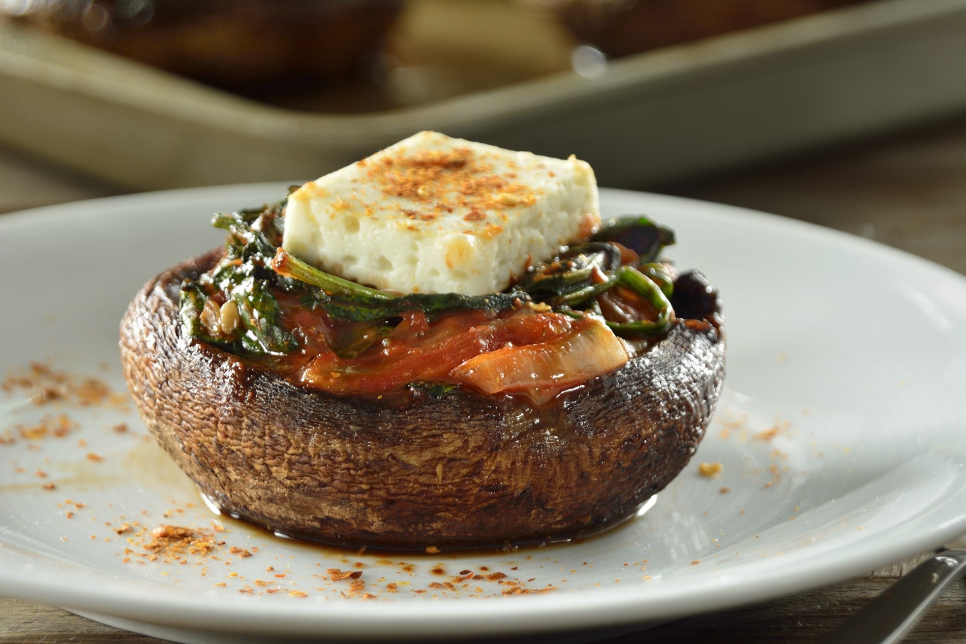 Receta de Portobellos Rellenos de Espinacas