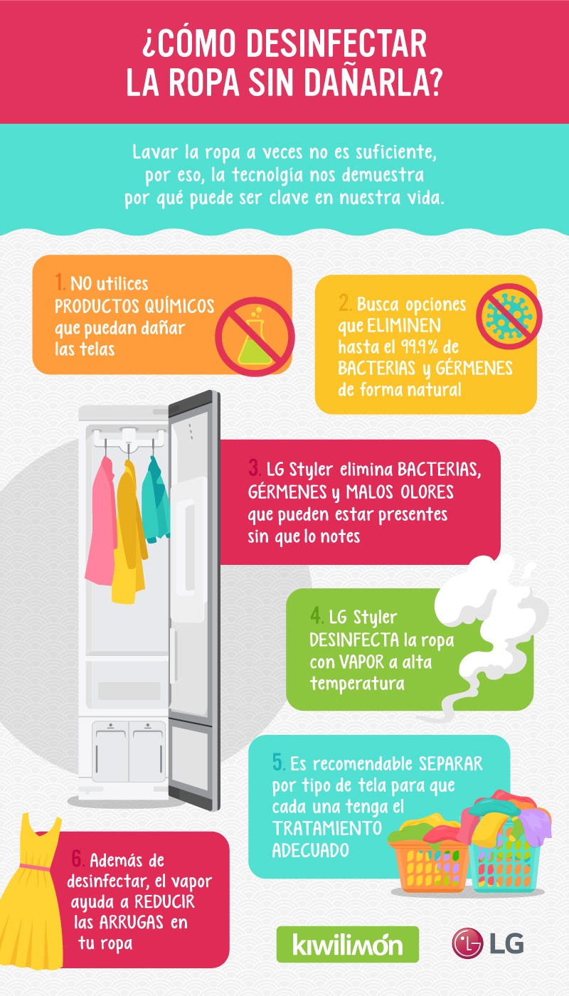 Verter repentino ANTES DE CRISTO. 7 pasos para desinfectar ropa sin maltratarla