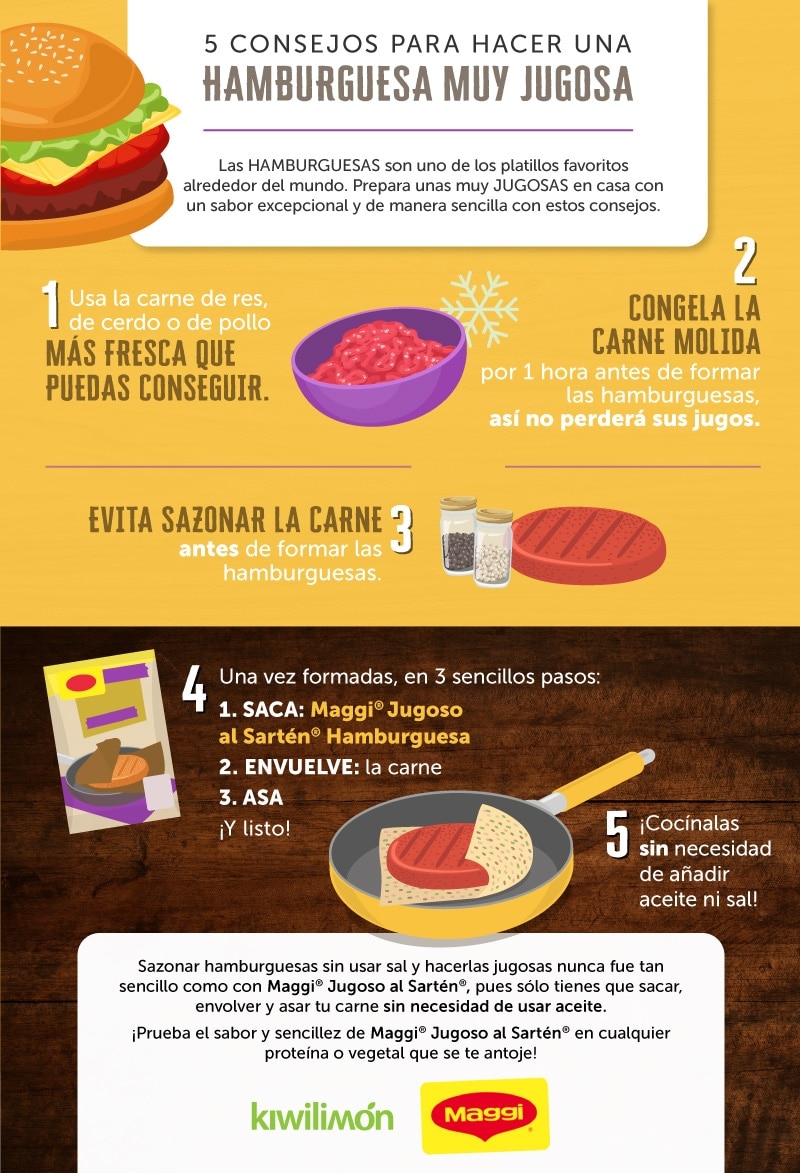 5 consejos para hacer una hamburguesa muy jugosa