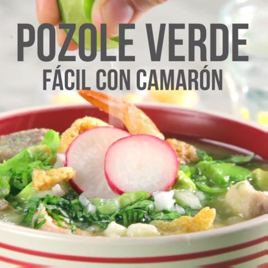 Pozole Verde Fácil con Camarón