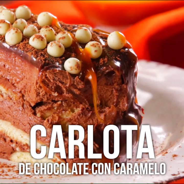 Carlota de Chocolate Amargo con Caramelo