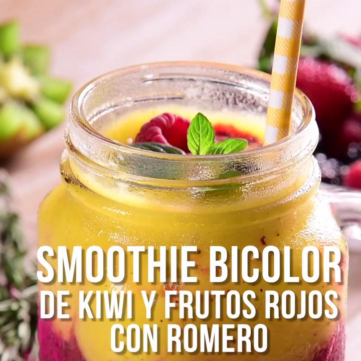 Receta de smoothie de frutos rojos rico en antioxidantes