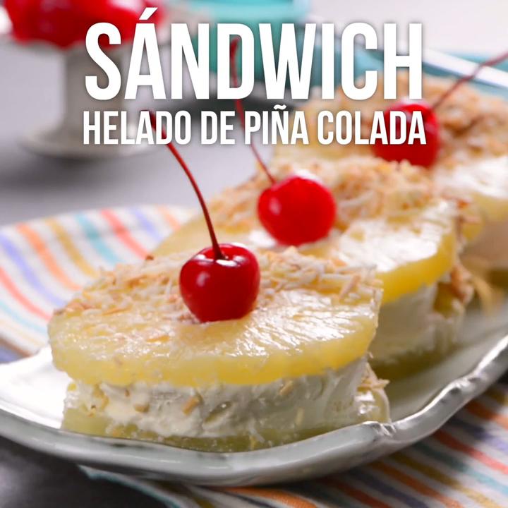 Sándwich Helado de Piña Colada