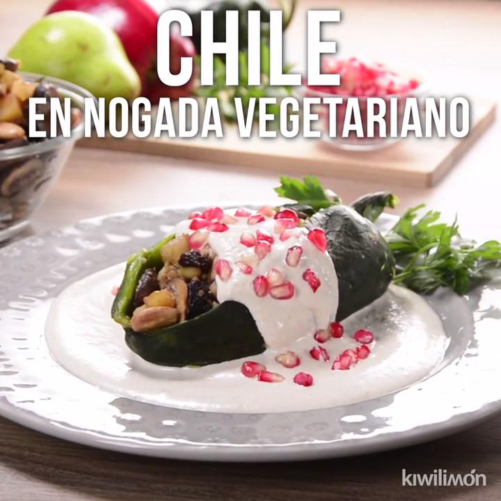 Chile en Nogada Vegetariano