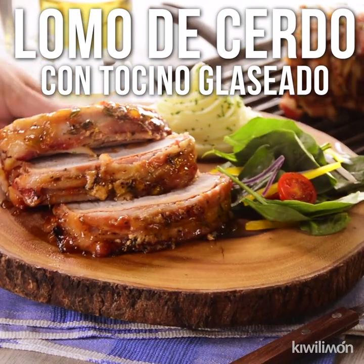 Lomo de Cerdo con Tocino Glaseado