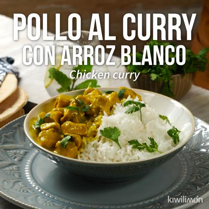 Pollo al Curry con Arroz Blanco