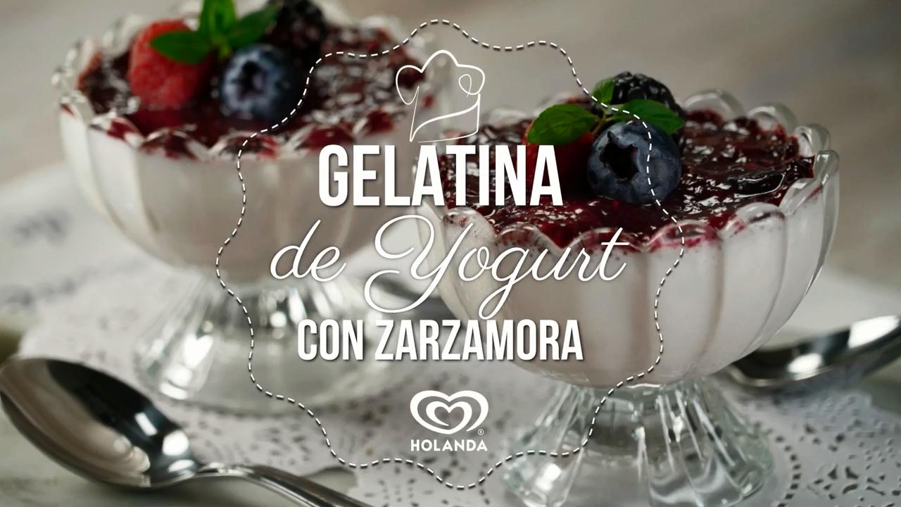 Gelatina de Yoghurt con Zarzamora