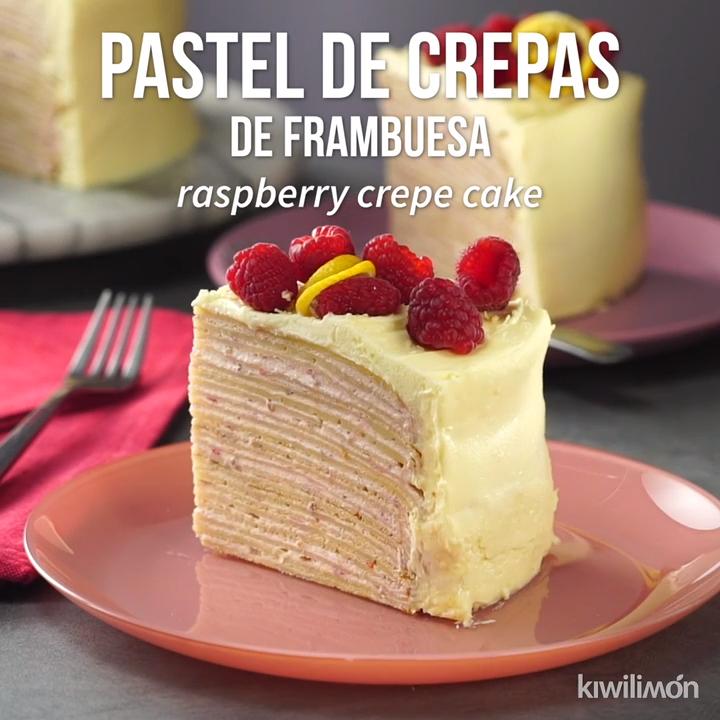 Pastel de Crepas con Frambuesa