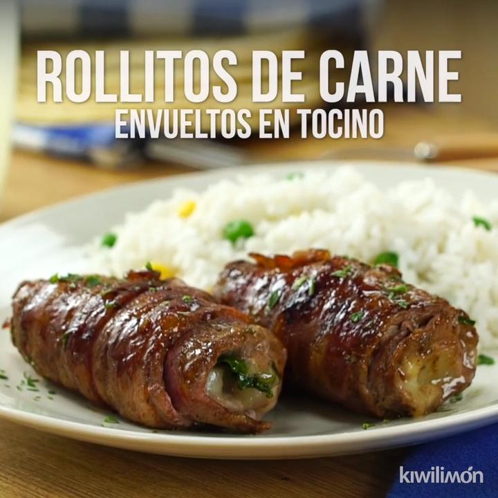 Rollitos de Carne Envueltos en Tocino