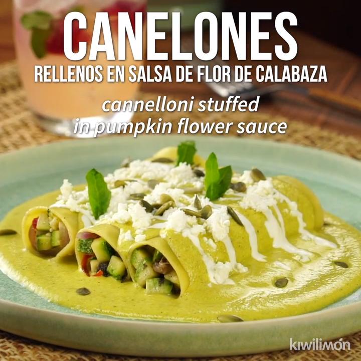 Canelones Rellenos en Salsa de Flor de Calabaza