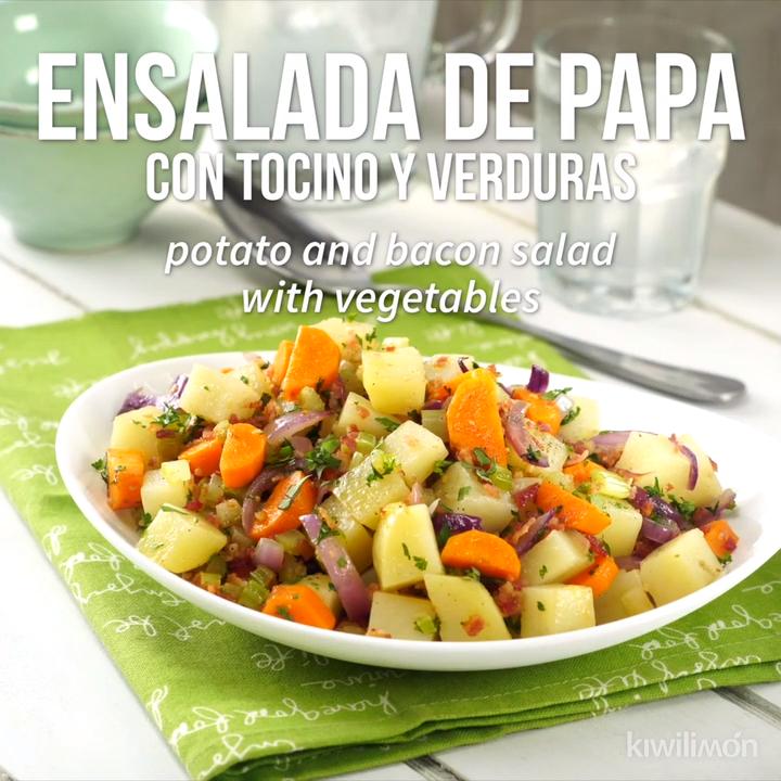 Ensalada de Papa con Tocino y Verduras