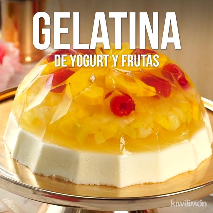 Gelatina de Yogurt y Frutas