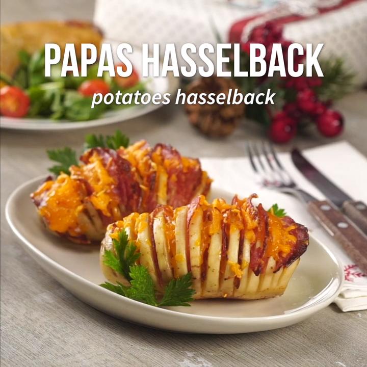 Receta de Papas Hasselback