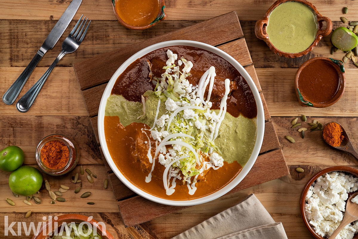 Enchiladas Tricolor de Pipián