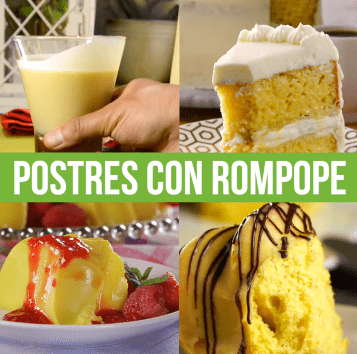 Postres con Rompope