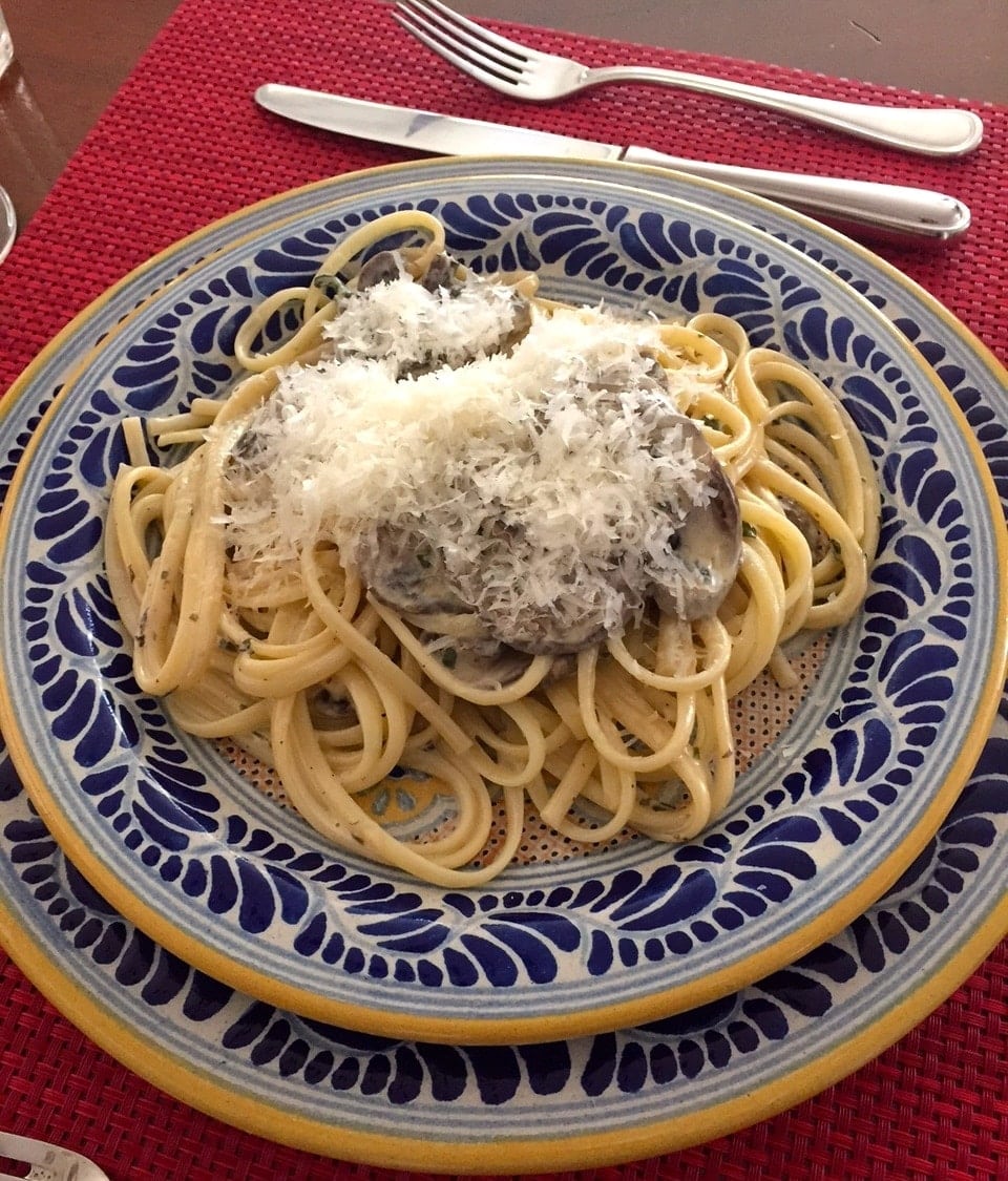 Tagliatelle con Hongos Porcini