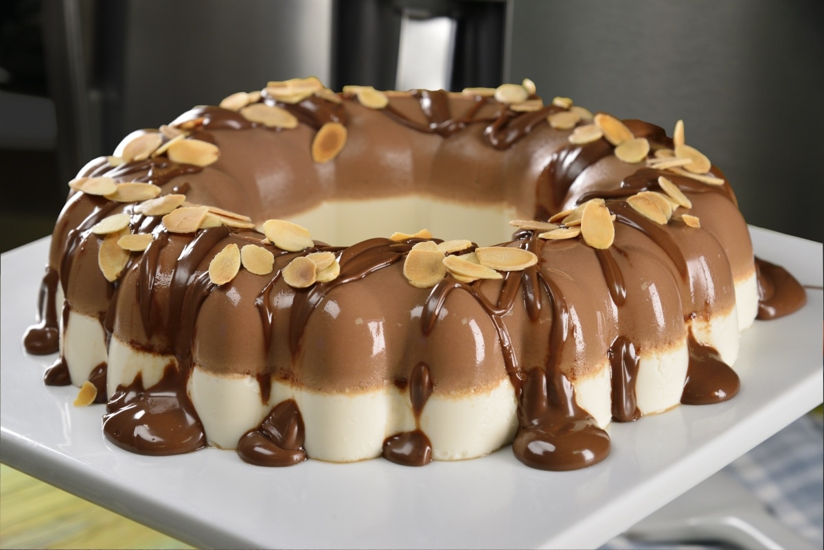 Receta de Gelatina de Crema de Avellanas y Queso Crema
