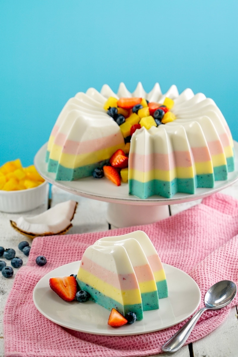 Gelatina Multicolor de Yoghurt Griego