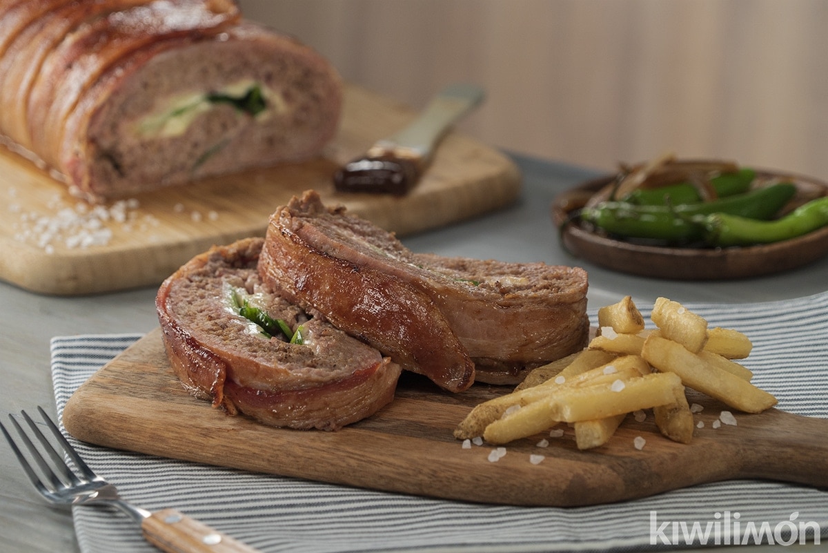 Receta de Rollo de Carne Relleno de Jamón y Queso