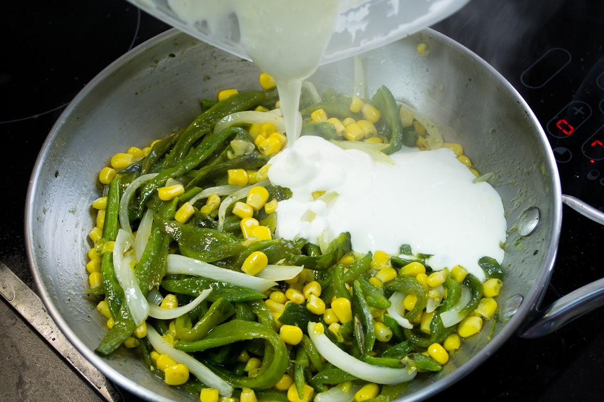 Cómo hacer rajas con crema